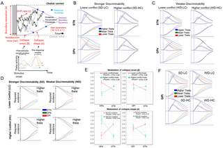 Basal ganglia components have distinct computational roles in decision-making dynamics under conflict and uncertainty